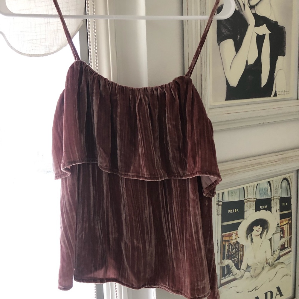 Velvet top from Madewell